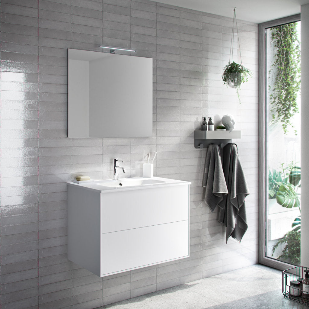 Composizione mobile bagno PERTH 19 bianco opaco 100 cm, TFT