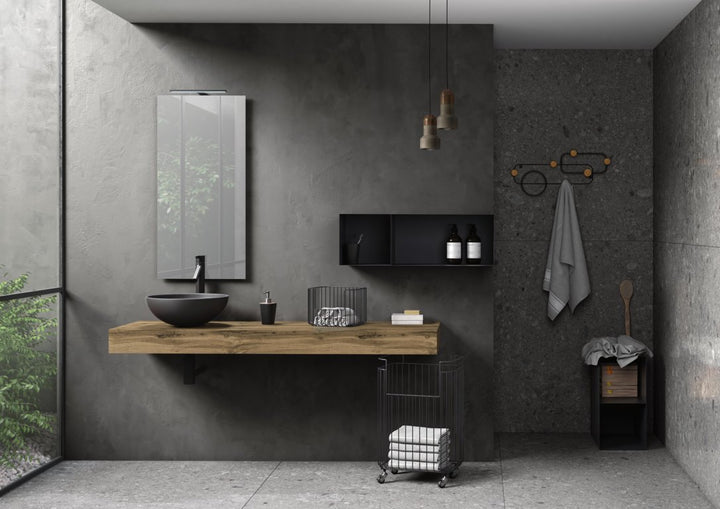 DUBLINO 2 anthracite 42 countertop washbasin