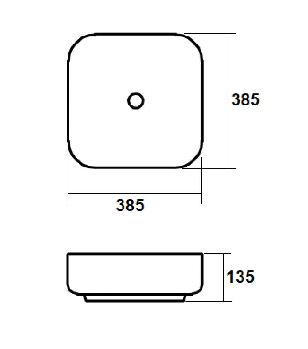 Lavabo da appoggio HELSINKI 2 38.5 cm