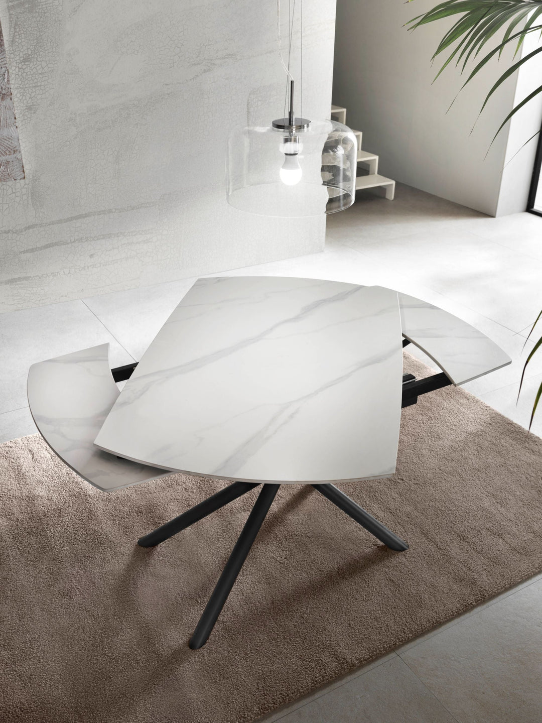 AUSTIN extendable table white ceramic