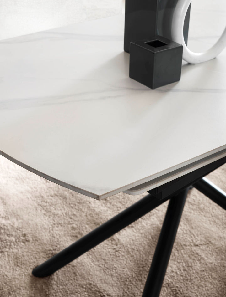 AUSTIN extendable table white ceramic