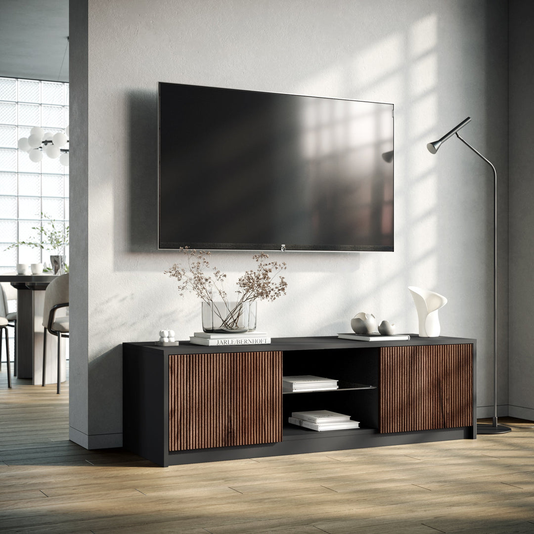 LULLABY TV stand black/oak rio