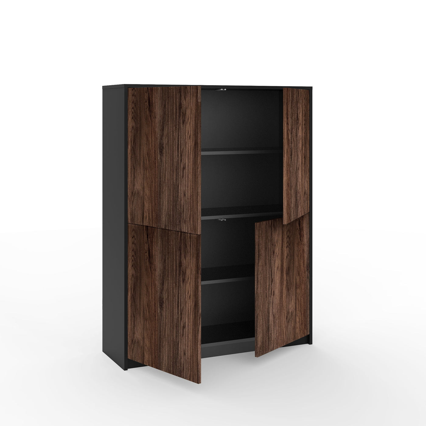 Credenza alta LULLABY nero/rovere rio