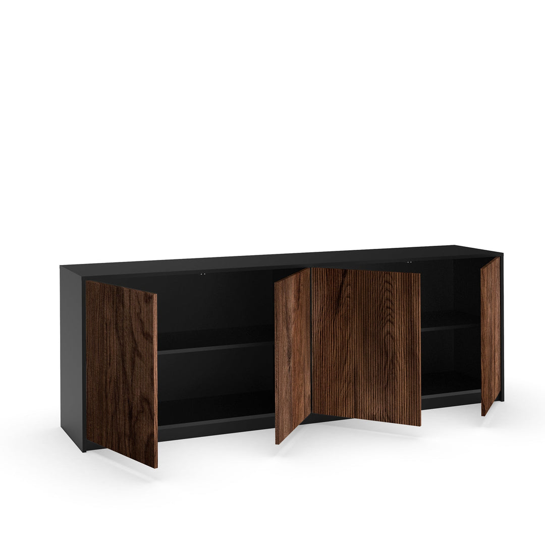 LULLABY 4-door buffet black/oak rio