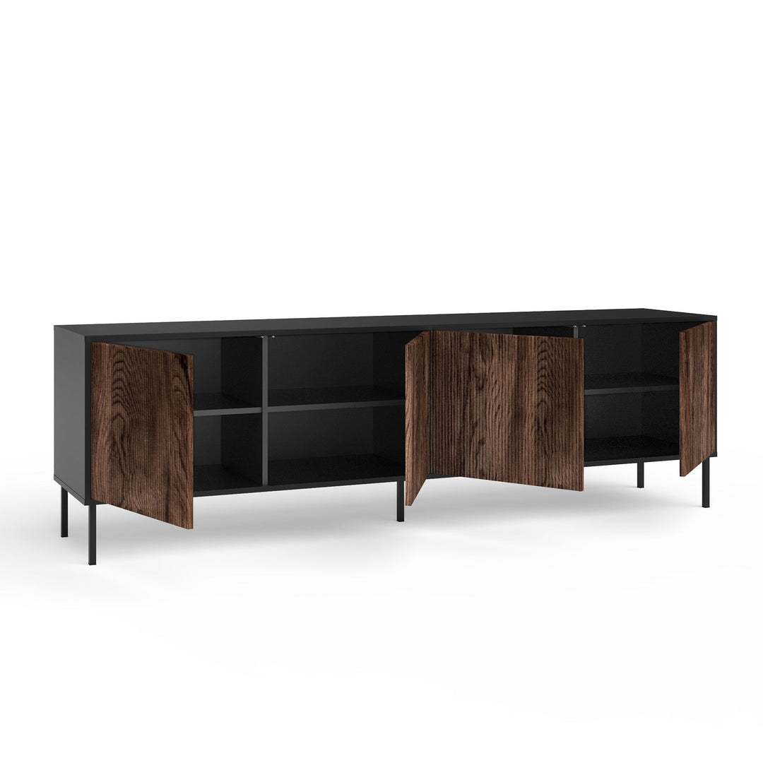 LULLABY-S 4-door buffet black/oak rio