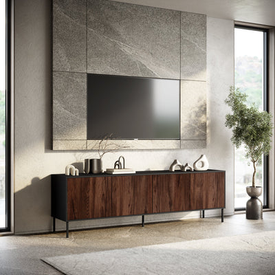 Buffet 4 ante LULLABY-S nero/rovere rio