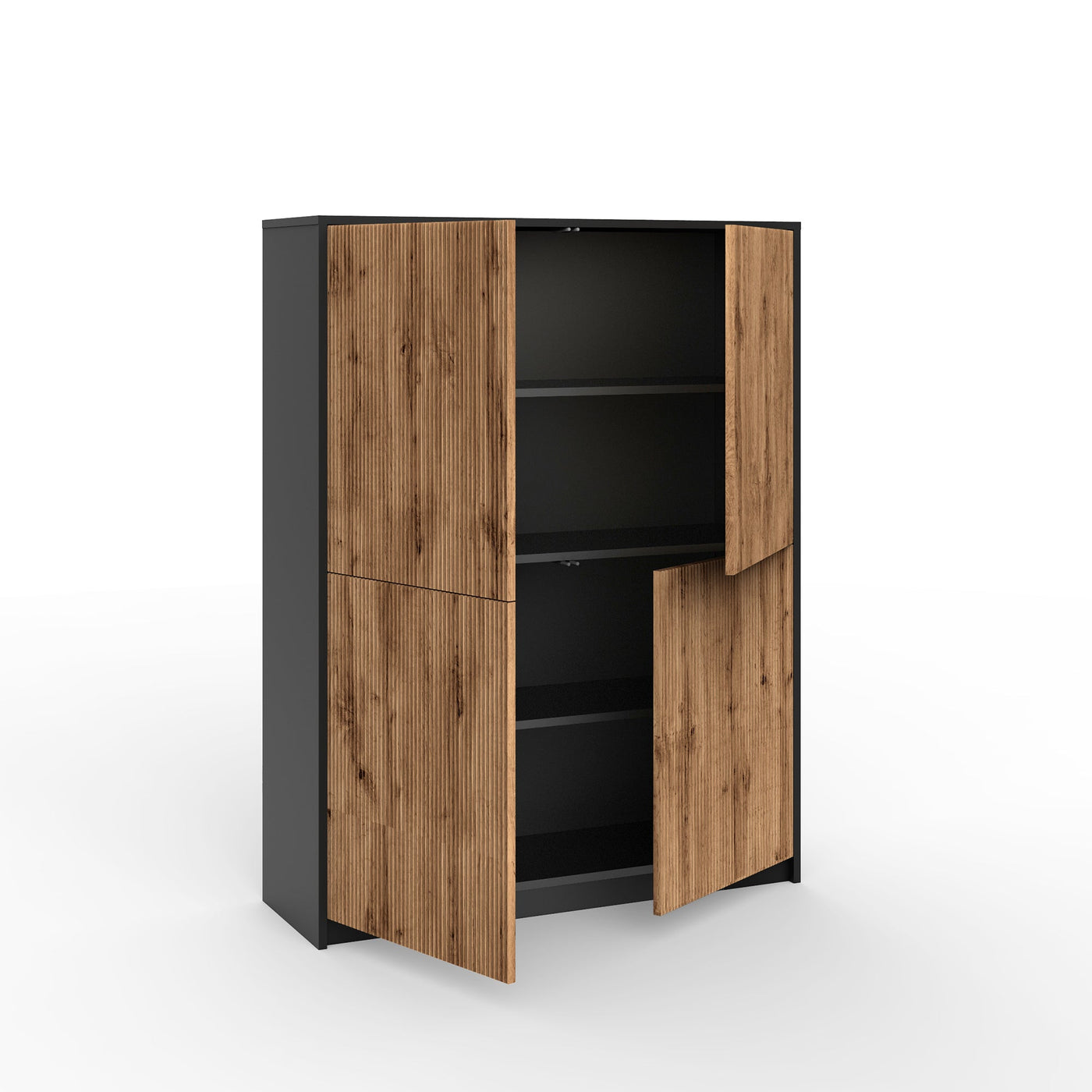 Credenza alta LULLABY nero/quercia