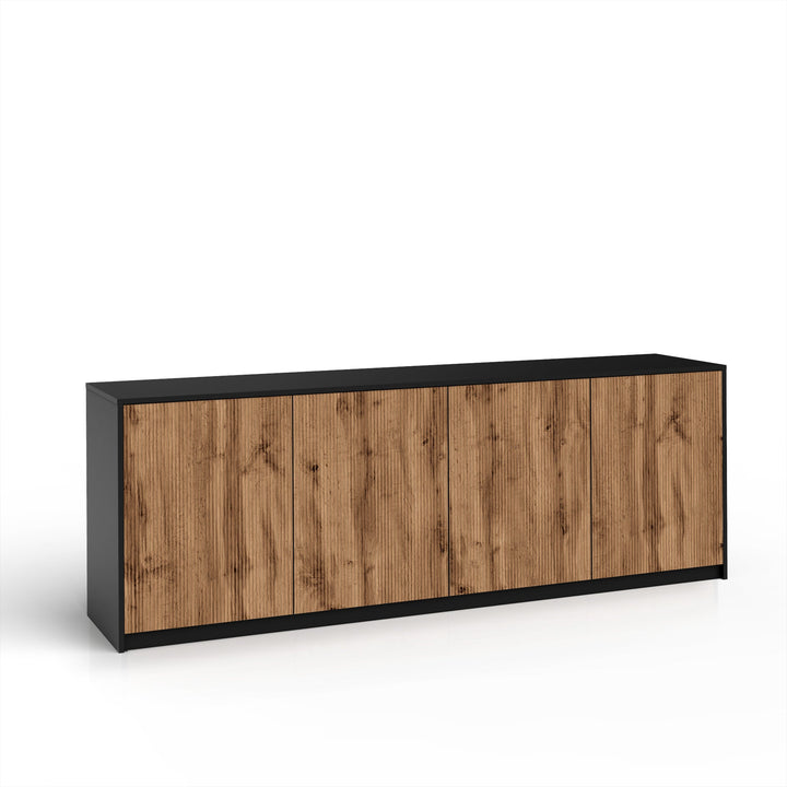 LULLABY 4-door buffet black/oak