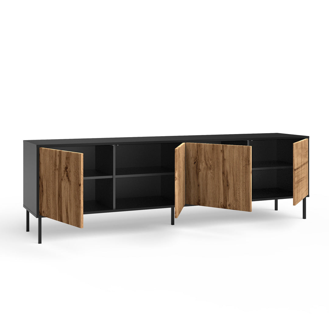 LULLABY-S 4-door buffet black/oak