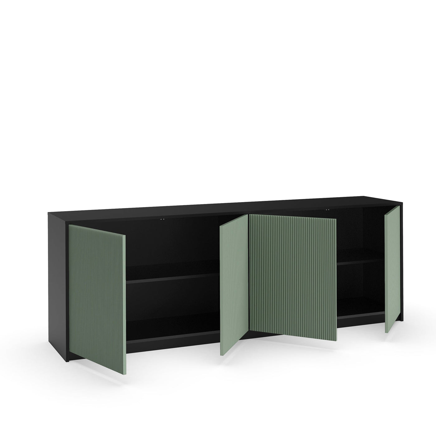 Buffet 4 ante LULLABY nero/verde salvia