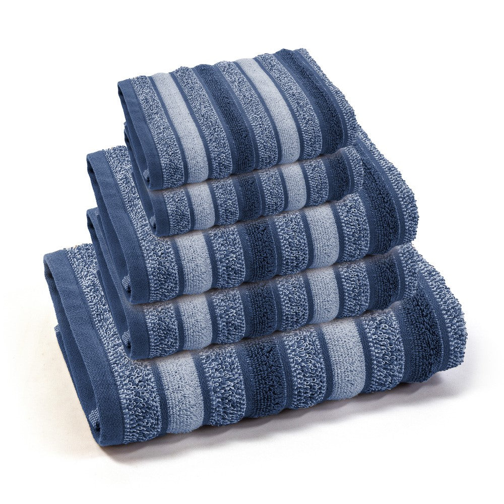 5 piece towel set DIANA blue