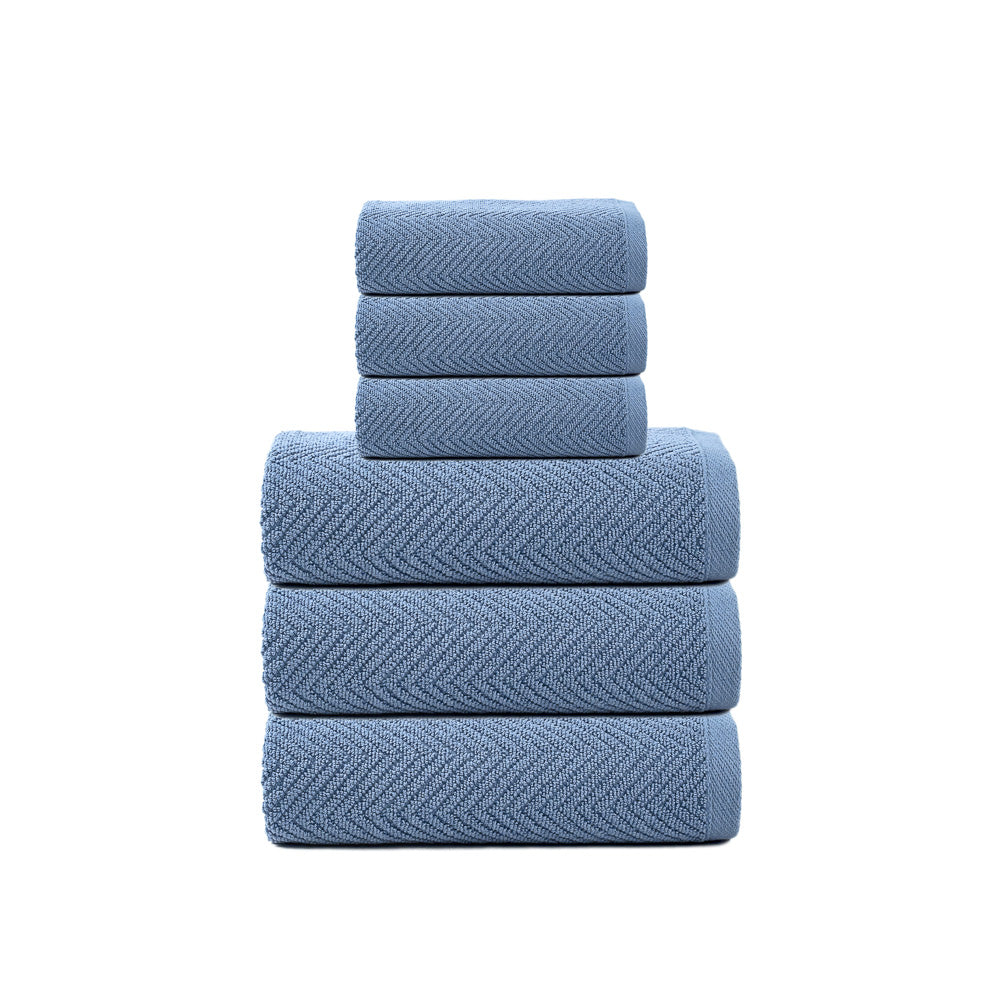 3+3 RIAD blue towel set