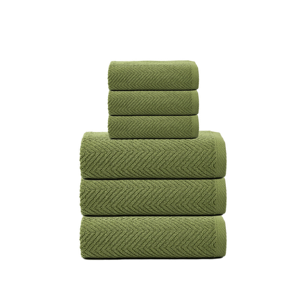 Green RIAD 3+3 towel set