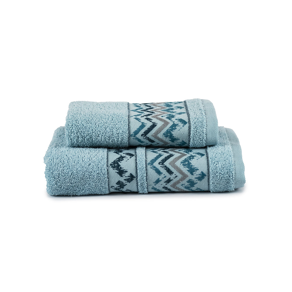 1+1 CUZCO blue towel set