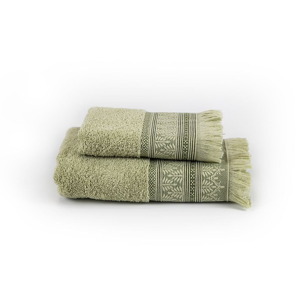 Towel set 1+1 MENDHI green