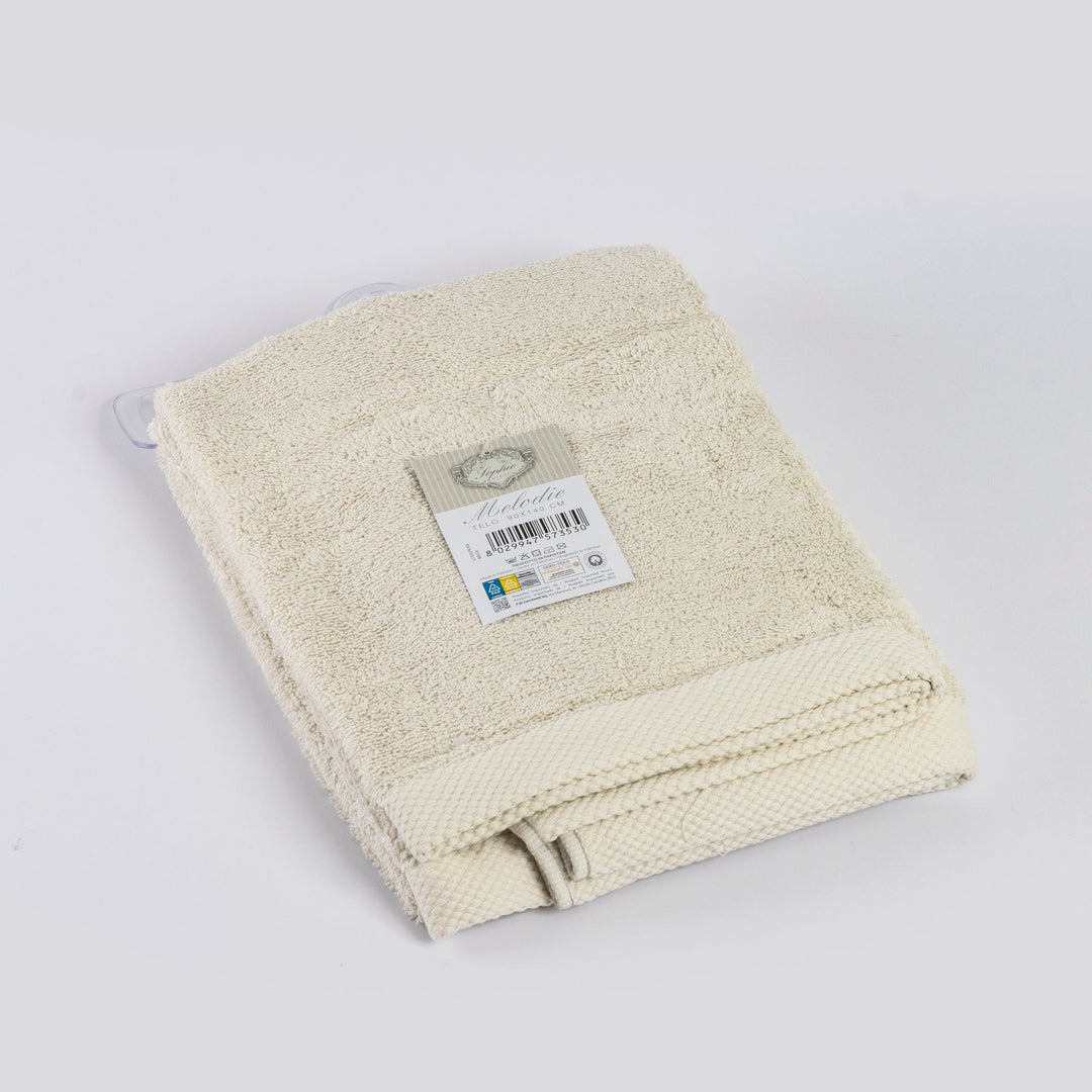 Beige MELODIE shower towel