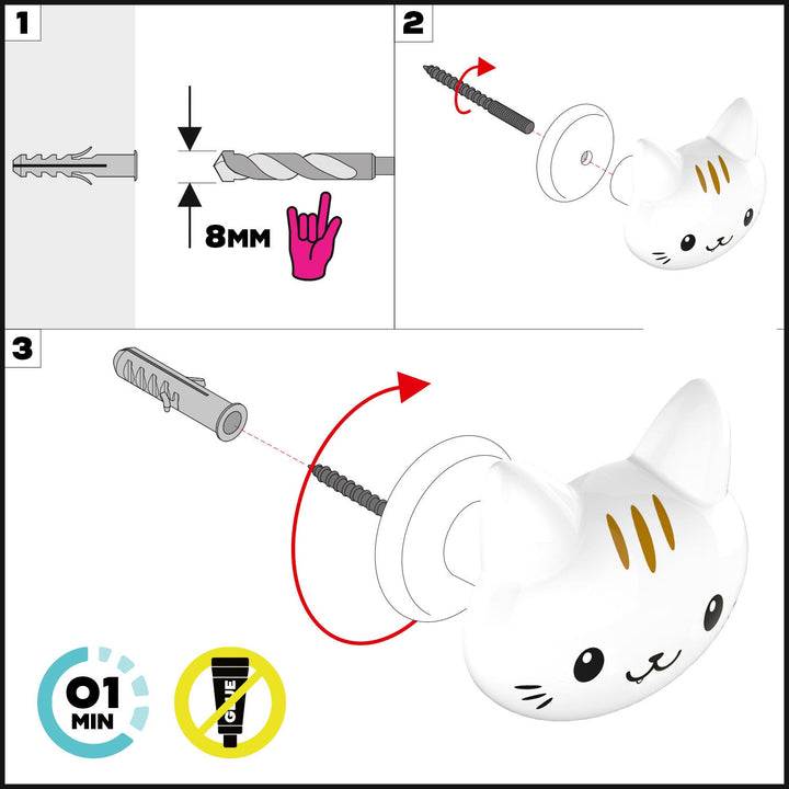 Set of hangers for wall and plasterboard FUNNY 1