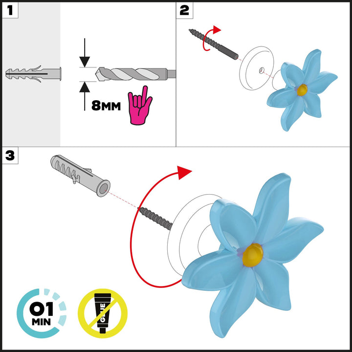 FUNNY 7 Wall and Plasterboard Hanger Set