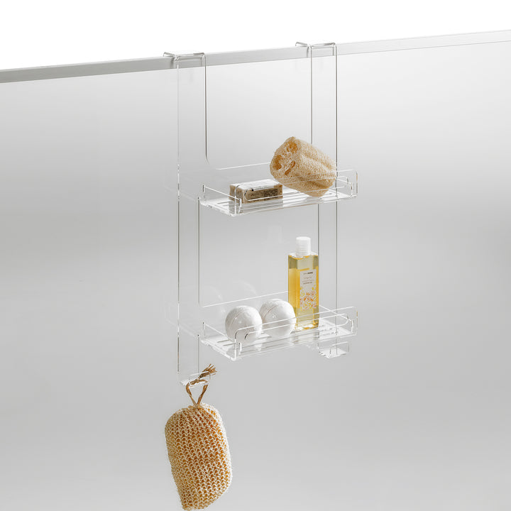 ACHILLE transparent shower shelf