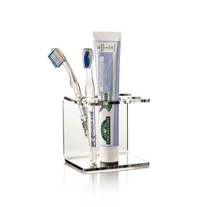 ACHILLE transparent toothbrush holder