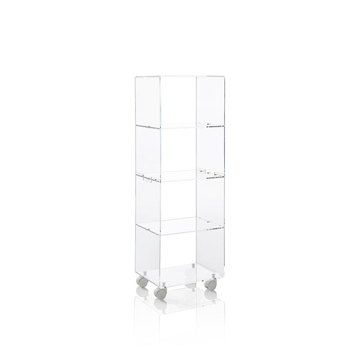 KOES transparent cabinet with wheels