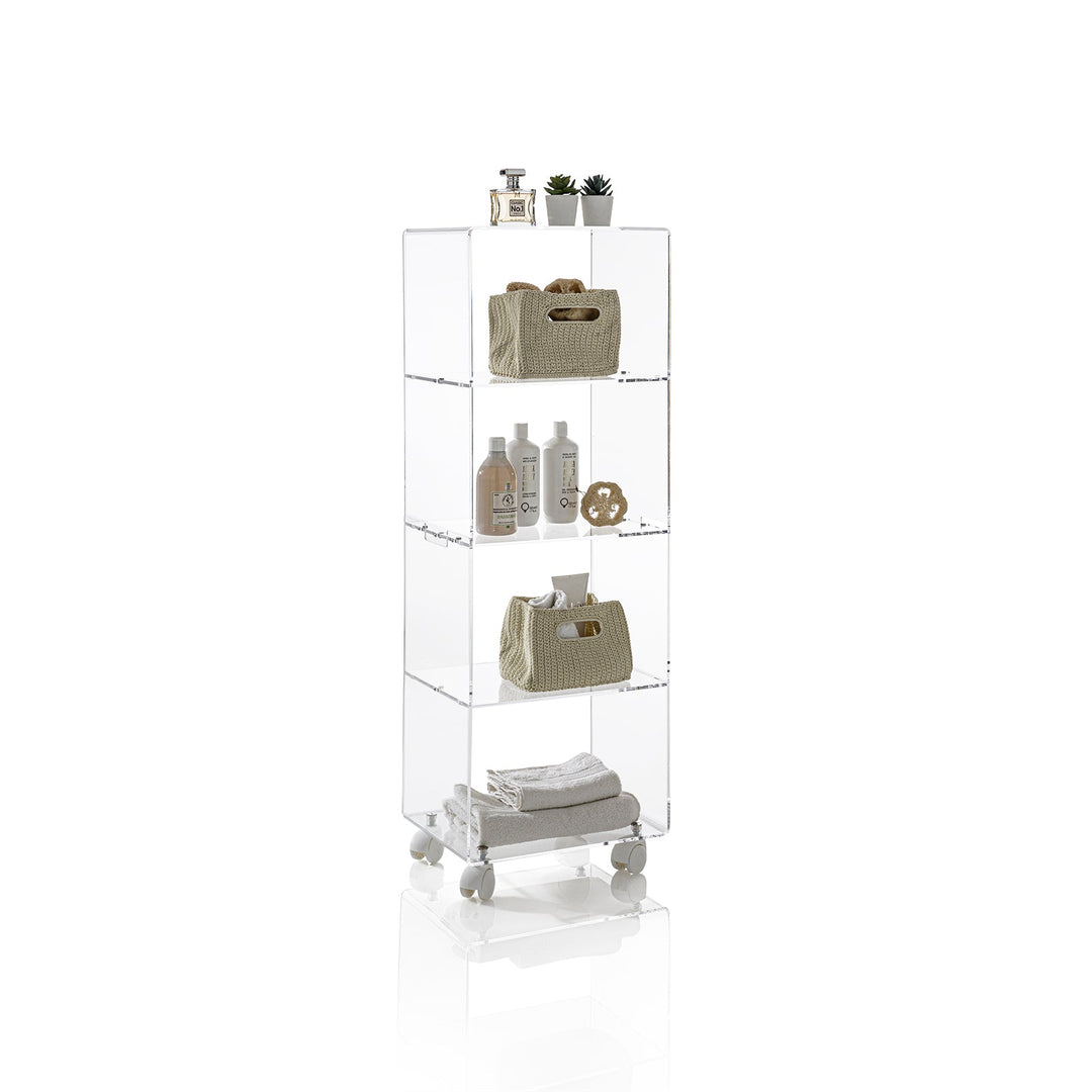 KOES transparent cabinet with wheels