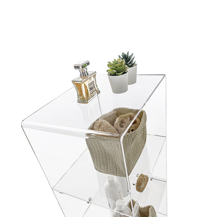 KOES transparent cabinet with wheels