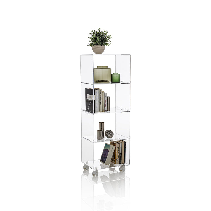 KOES transparent cabinet with wheels