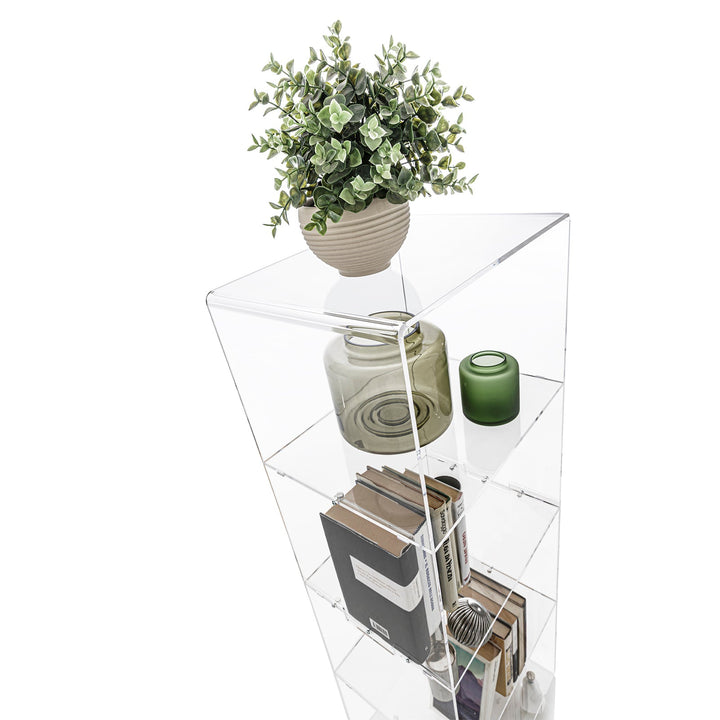 KOES transparent cabinet with wheels