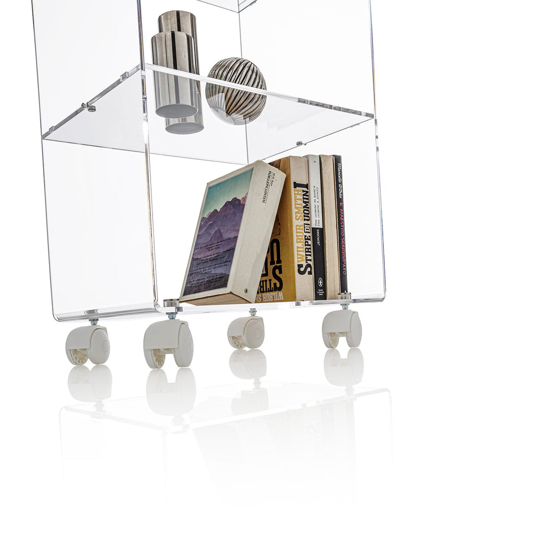 KOES transparent cabinet with wheels