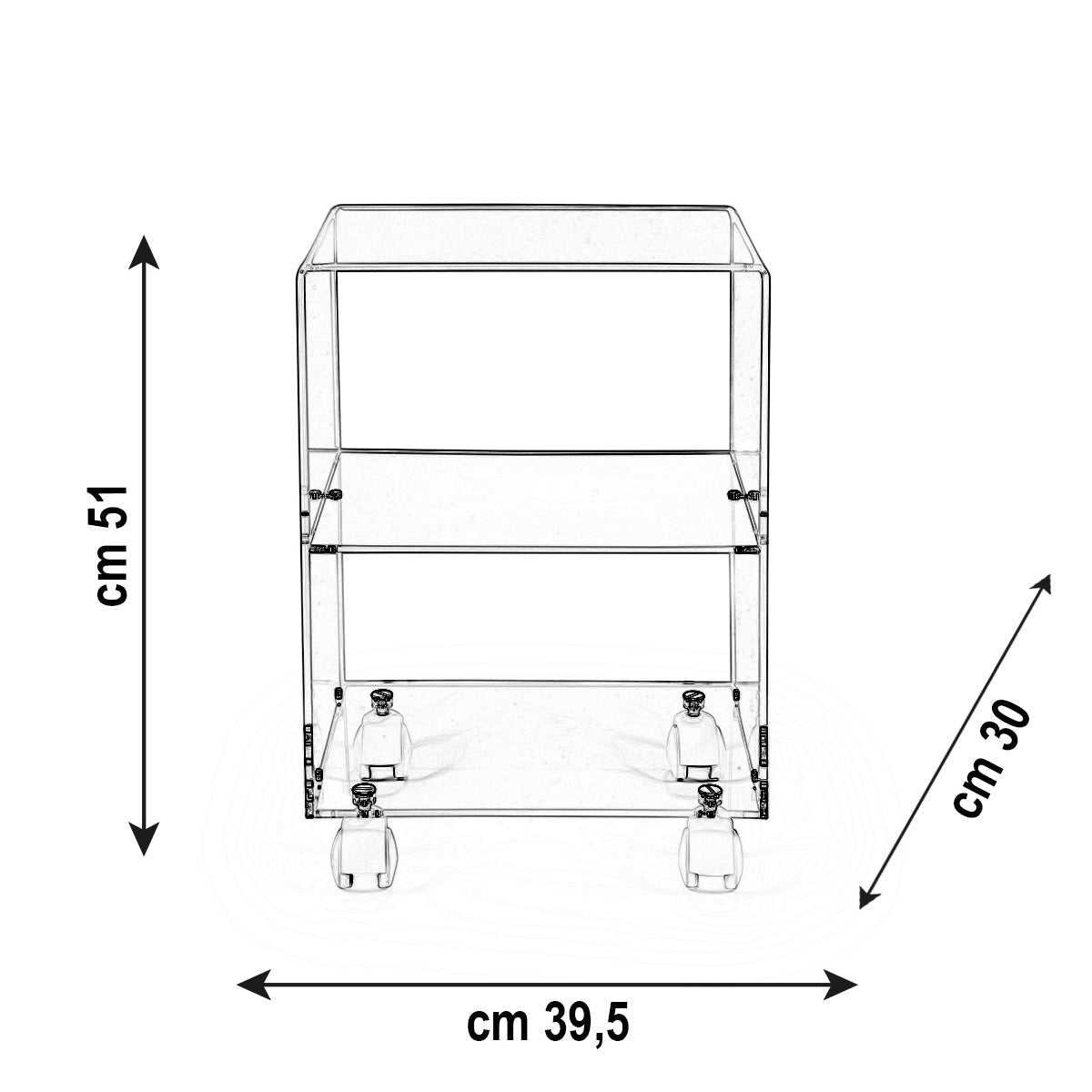 Carrello ULISSE trasparente