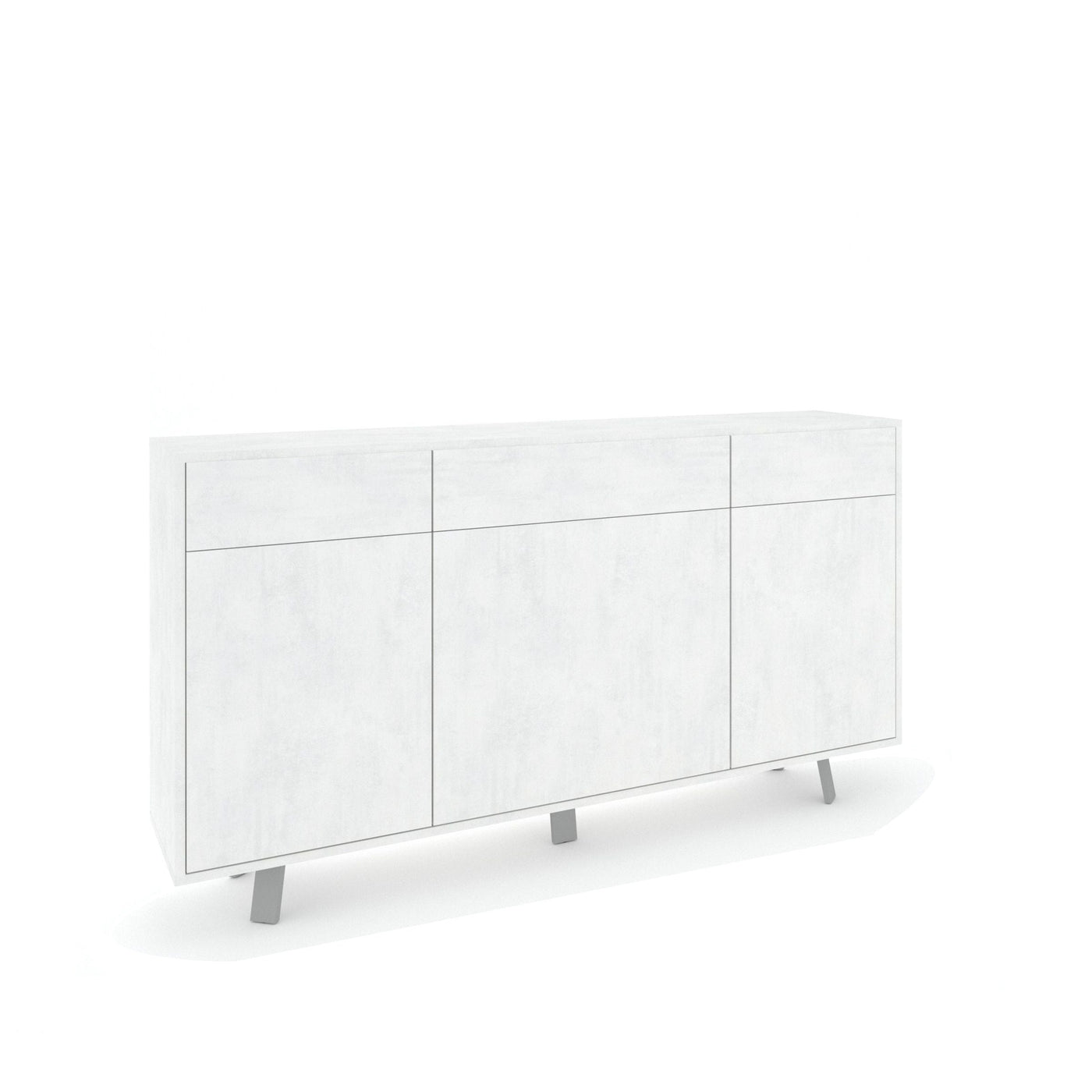 Credenza 3 ante/3 cassetti VILINUS bianco pietra