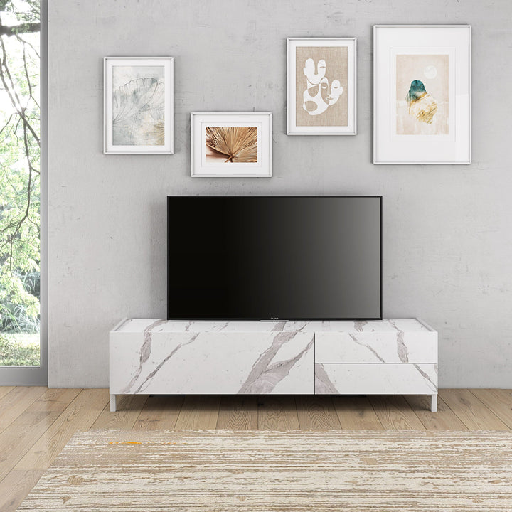 TV stand KENNETH calacatta marble