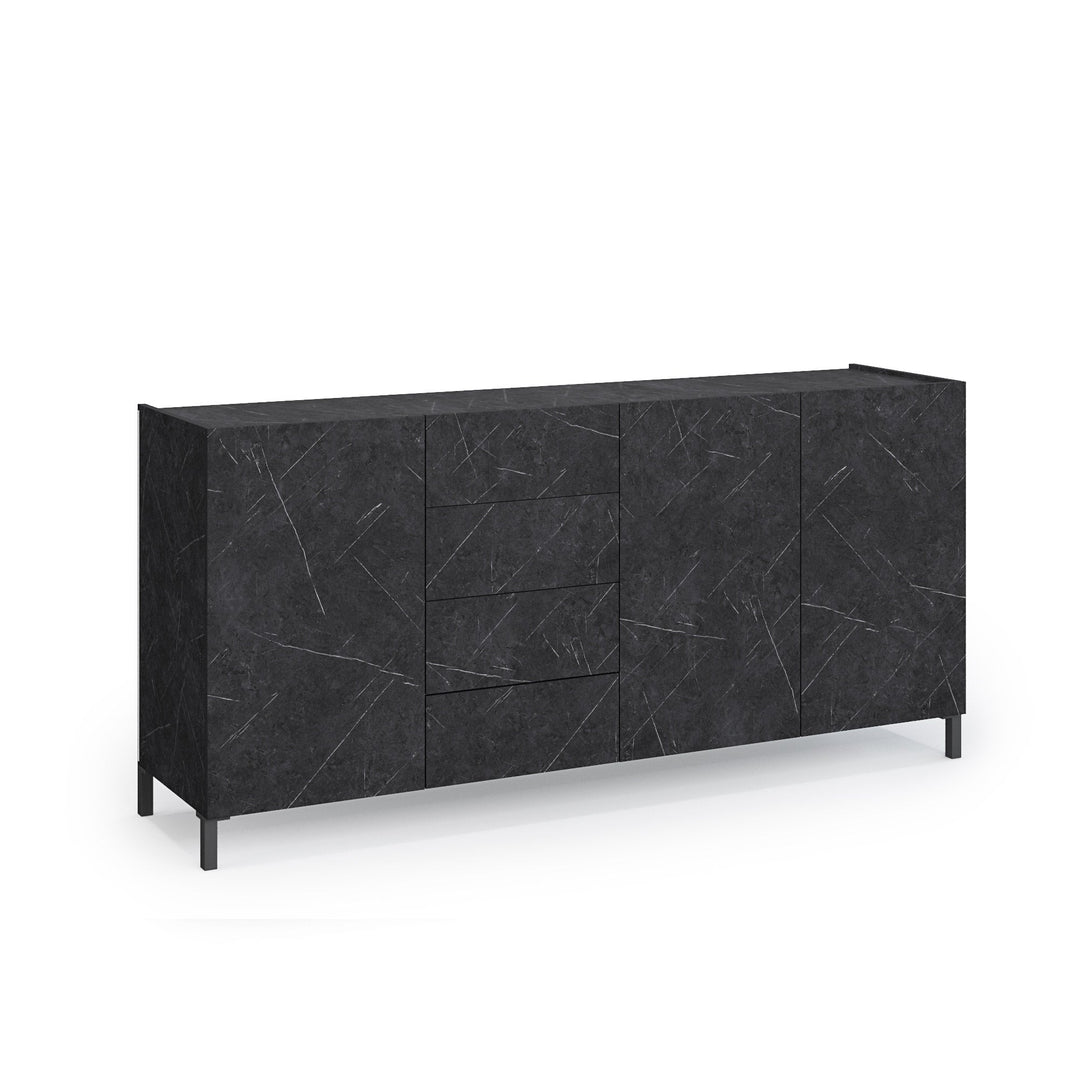 KENNETH black marble buffet