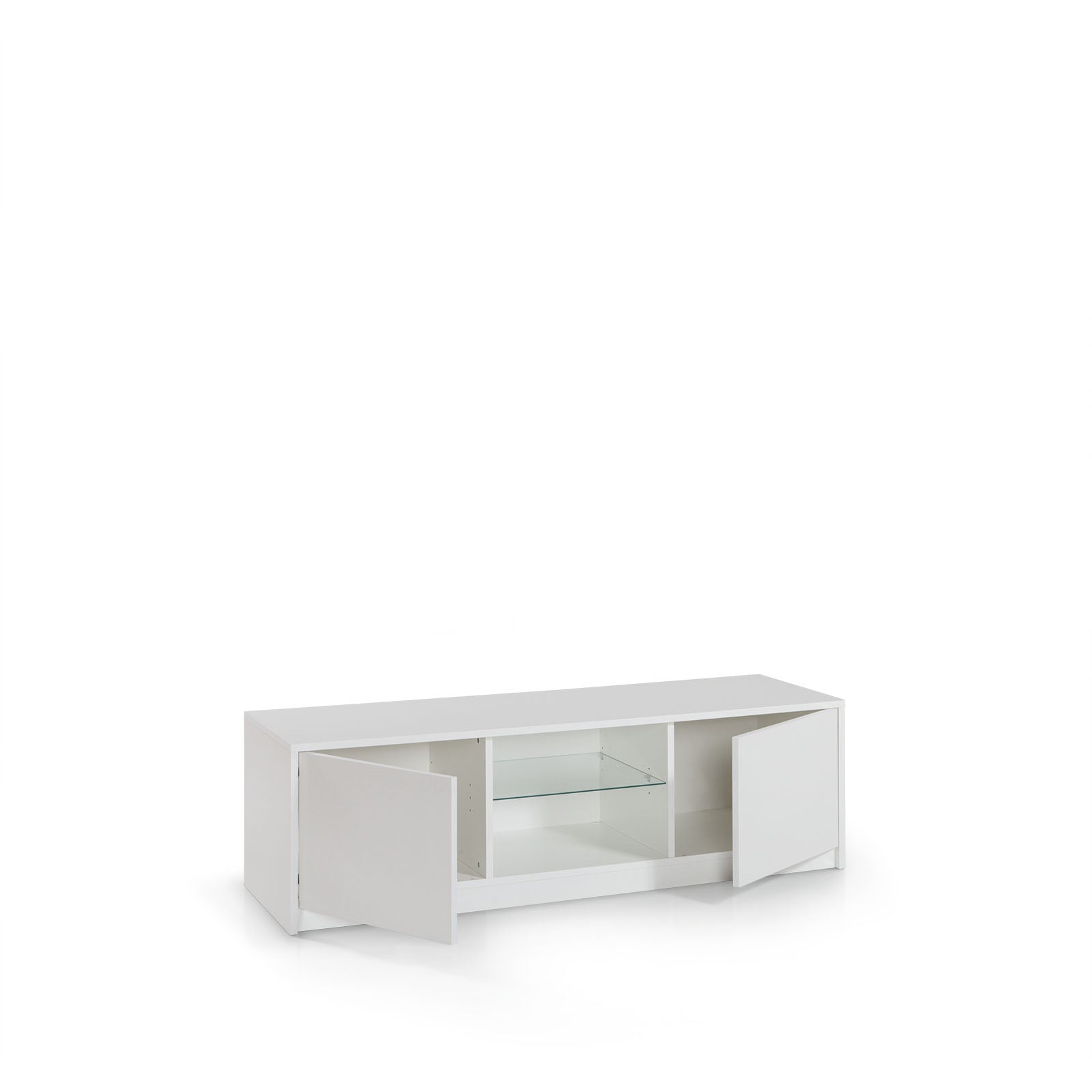 Porta TV PANAREA bianco e naturale 170x45 cm H50 cm - Konte Design