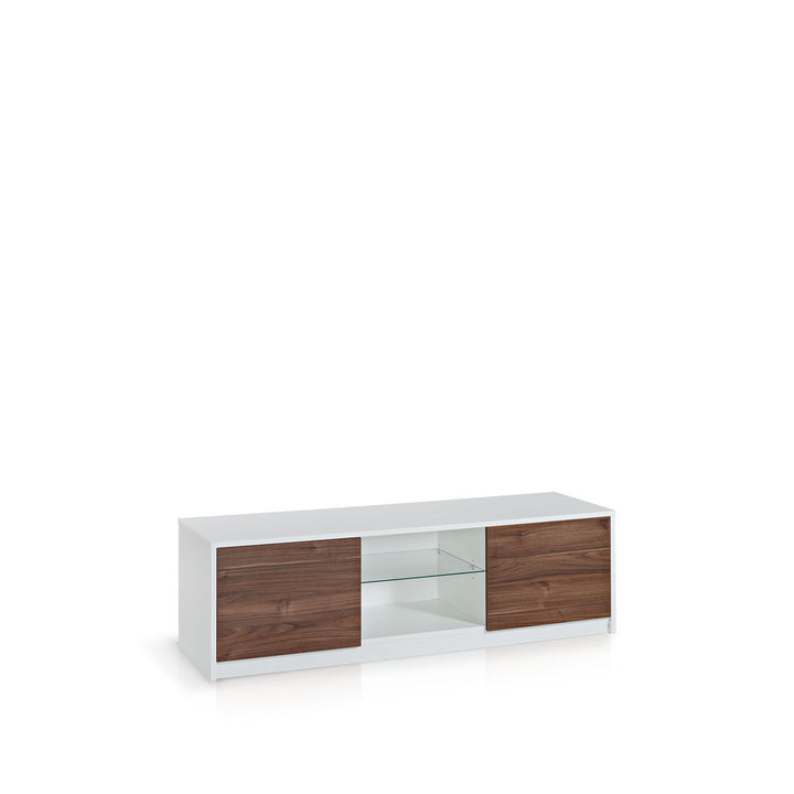 MAINZ white/walnut TV stand