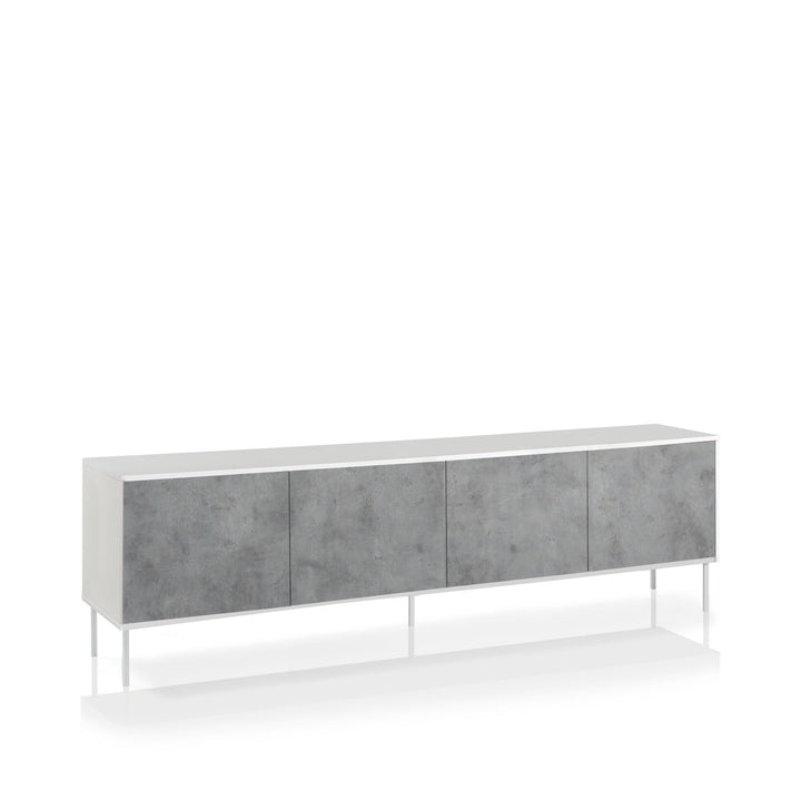 SKEE-S 4-door sideboard white/cement