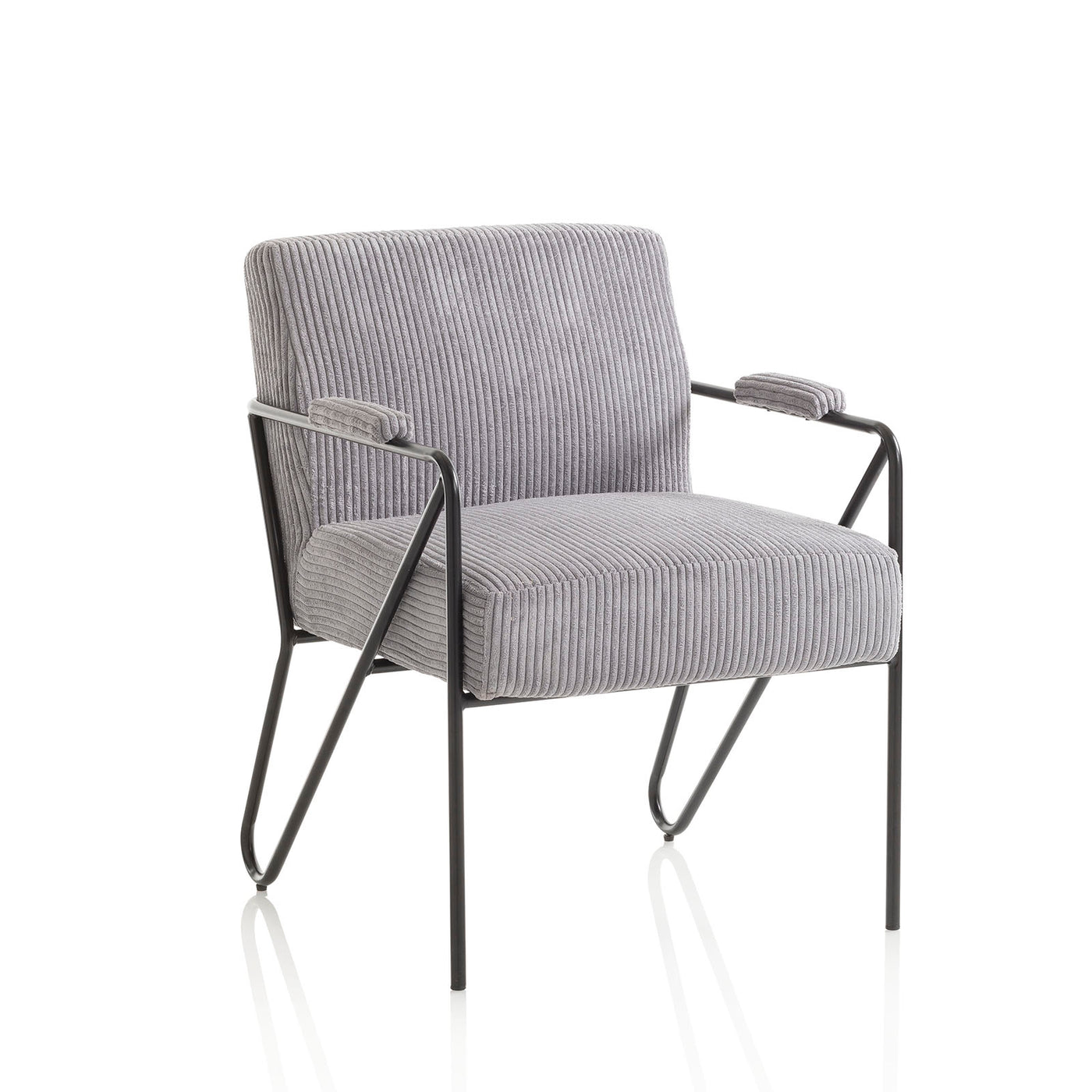 Dark gray CORDUROY armchair