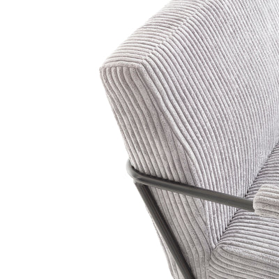 Dark gray CORDUROY armchair