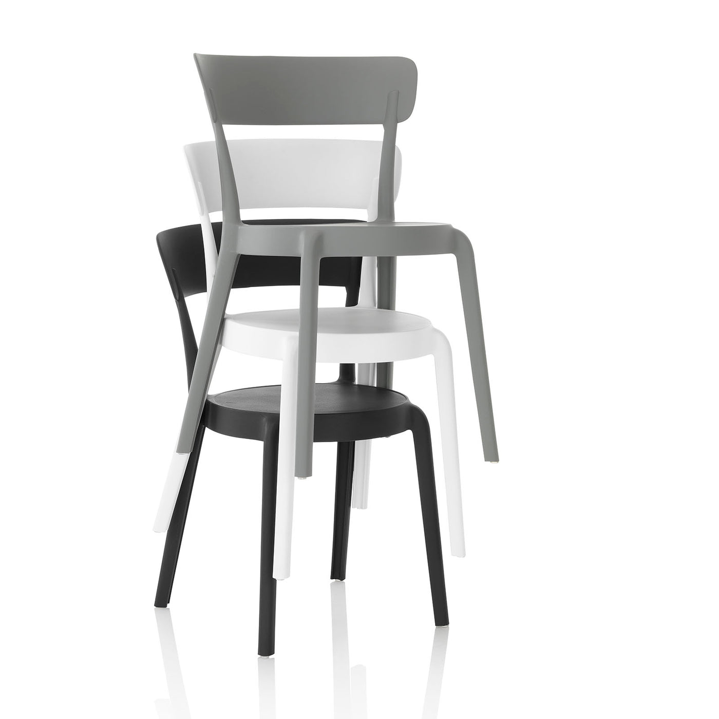 Set of 4 indoor/outdoor chairs MOSS white