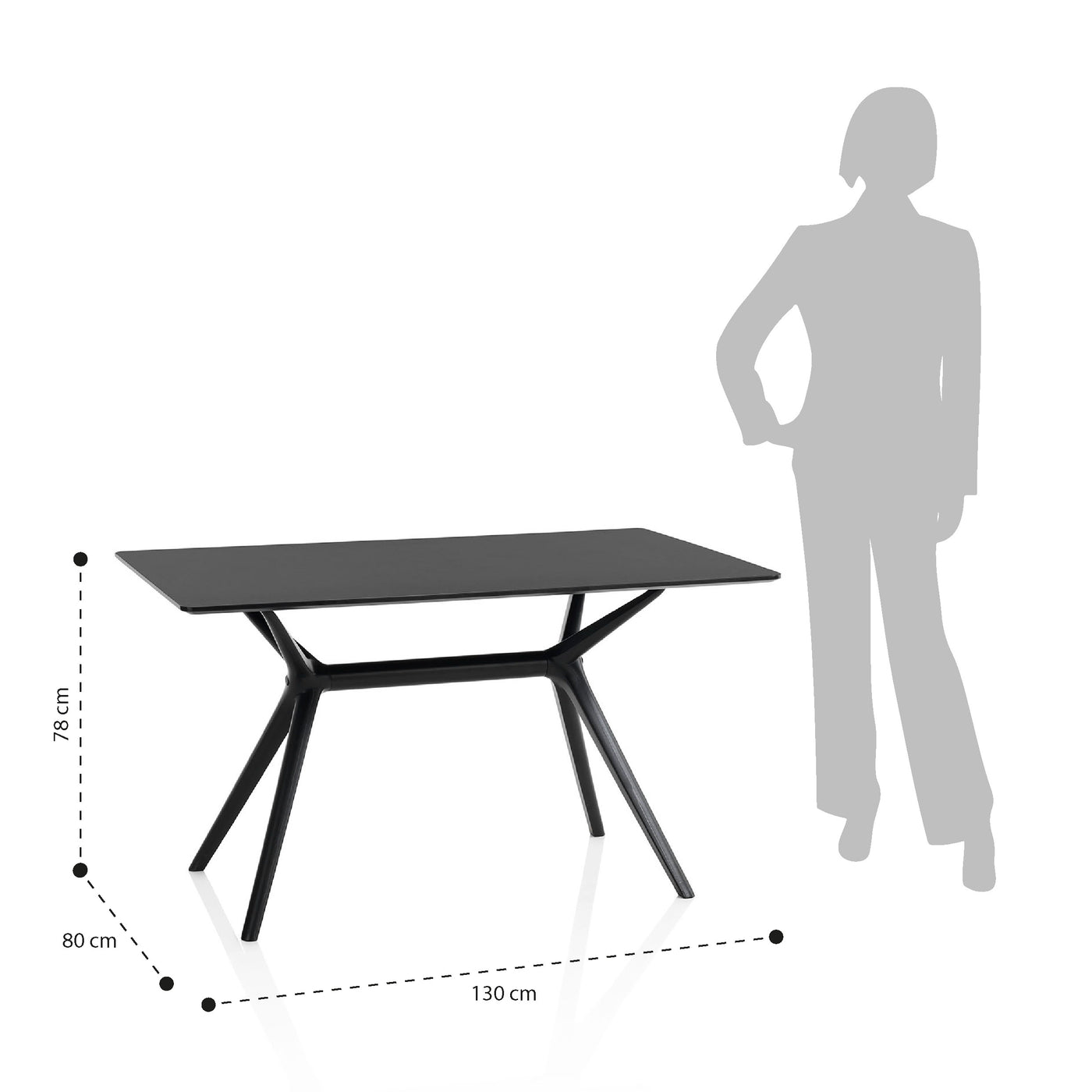 SNAKE black indoor/outdoor table