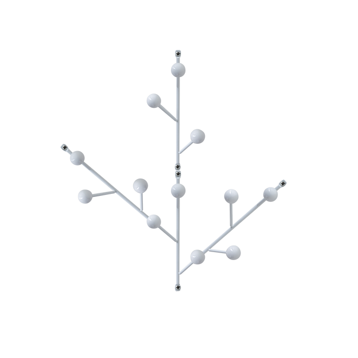 Set of 4 white KI coat hangers