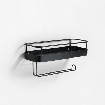 Shelf w/kitchen roll holder TOON black