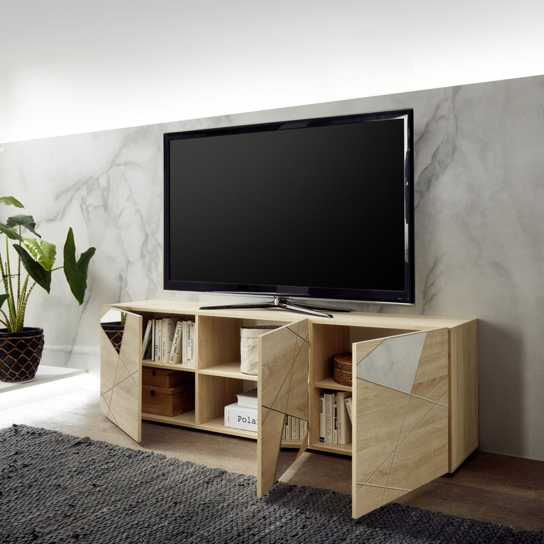 GRIMILDE oak TV stand