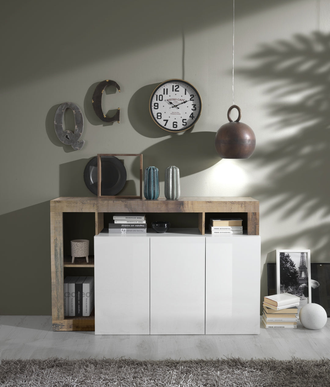 Buffet NETTUNO bianco/pero 146cm