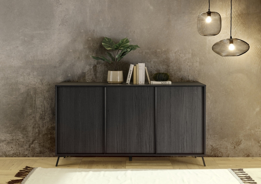 Sideboard HOA black ash 150cm 3 doors