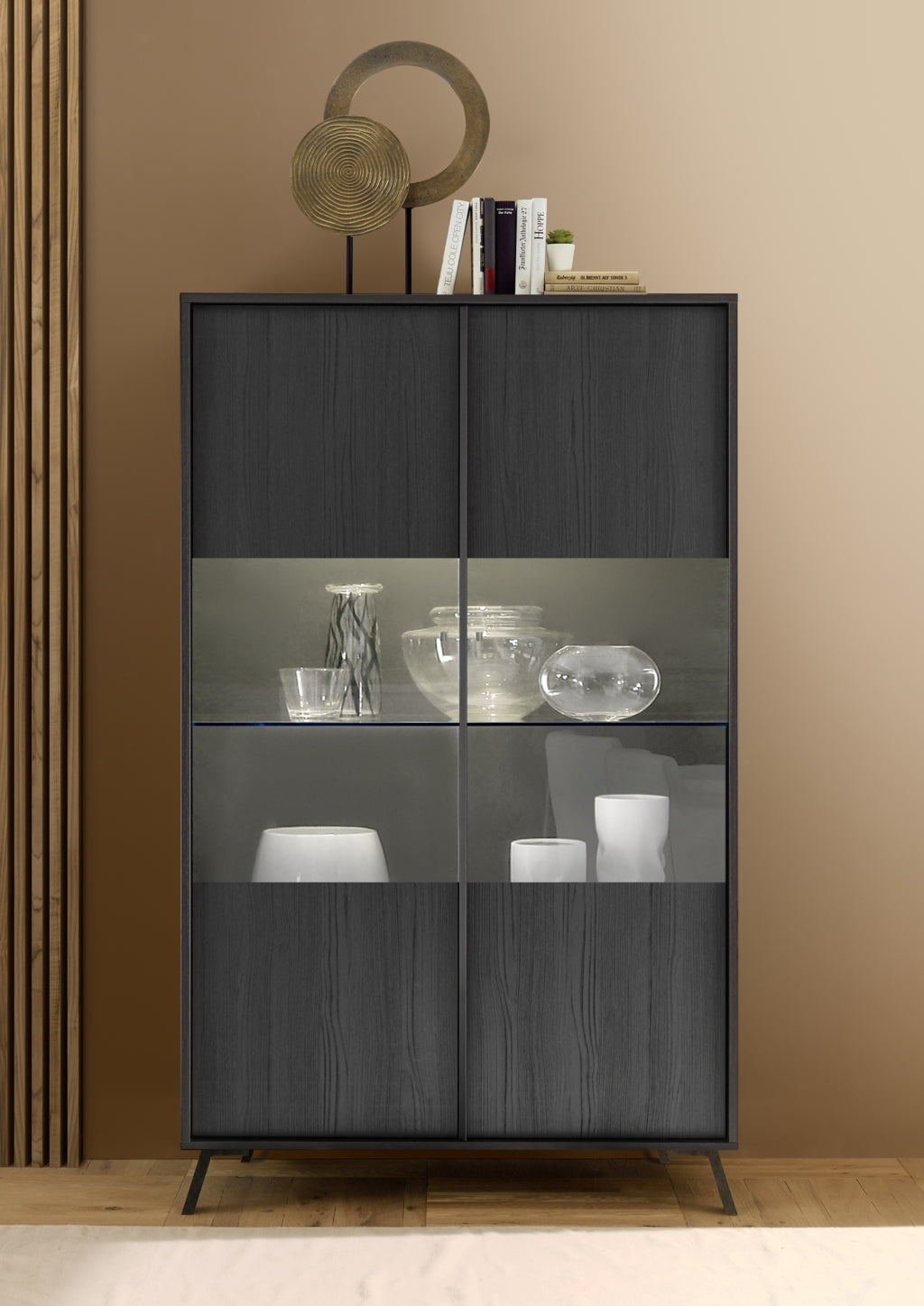 Credenza/Vetrina HOA nero frassino