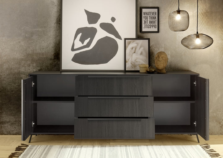 Buffet HOA nero frassino 200cm 2 ante