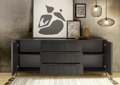 Sideboard HOA black ash 200cm 2 doors