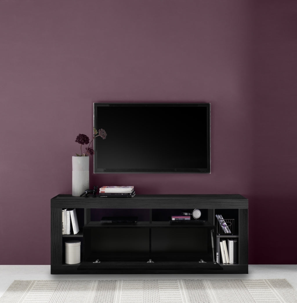 Porta TV TIAKI nero frassino 170cm 1 ribalta